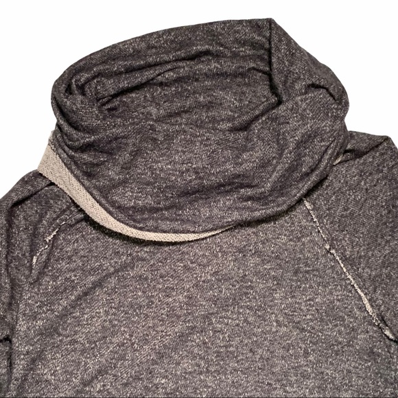 Mon Ami Dark Charcoal Gray Cowl Neck Knit Top - Picture 3 of 8